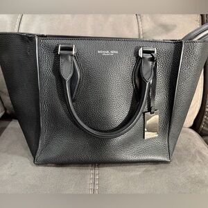 Michael Kors Collection Black Leather Satchel